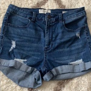 Dark wash shorts